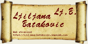 Ljiljana Bataković vizit kartica